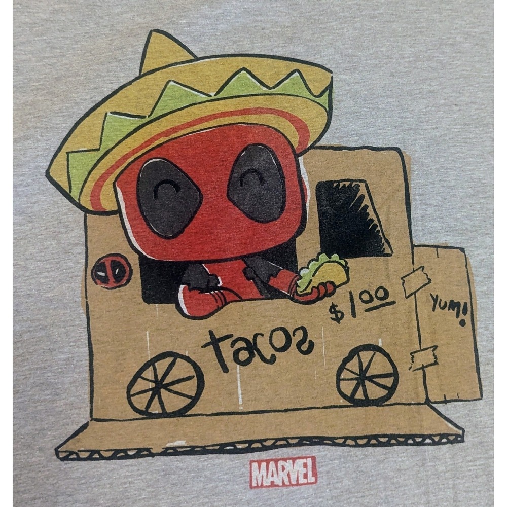 Marvel Deadpool‎ Taco Truck T Shirt Medium - Picture 2 of 4